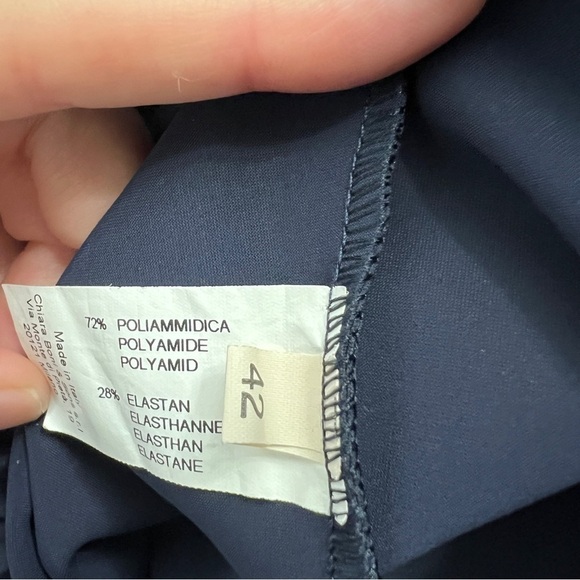 Chiara Boni Maldina Bell-Sleeve Ruffle Dress, Navy Blue 42 (6) - Picture 4 of 5